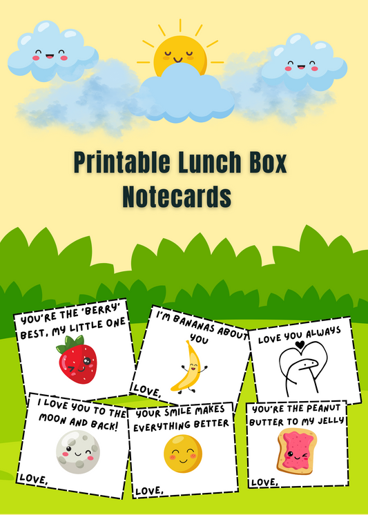 Printable Lunchbox Notecards