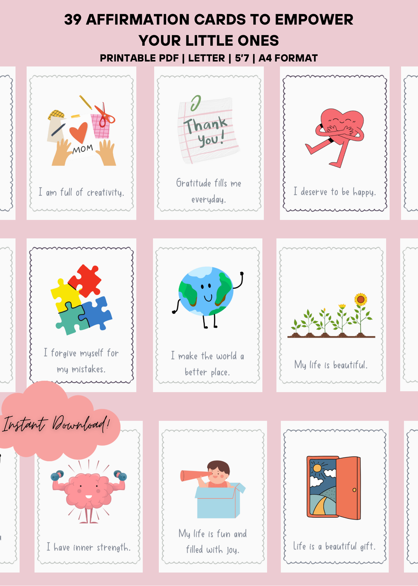 kids affirmation cards